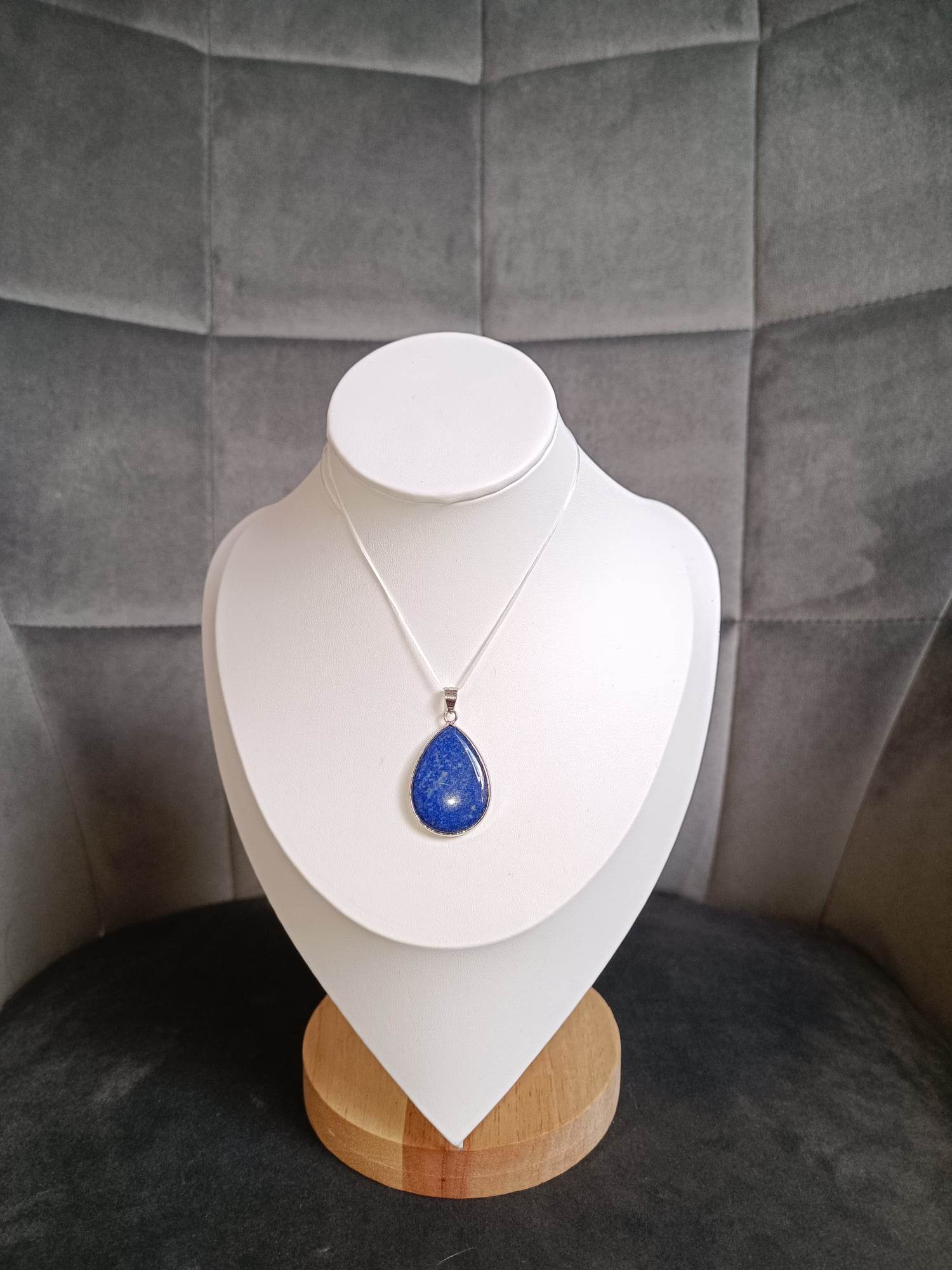 Lapis-Lazuli – Pendentif Goutte Cerclé