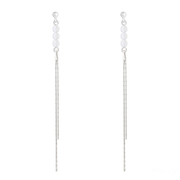 Jade Blanc - Boucles d'Oreilles