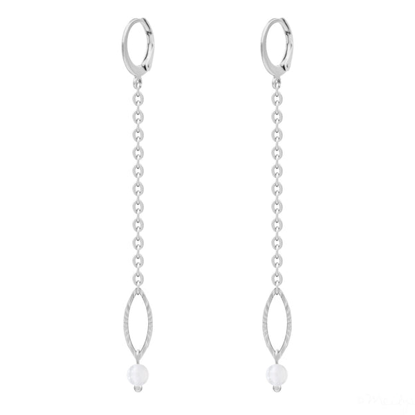 Jade Blanc - Boucles d'Oreilles