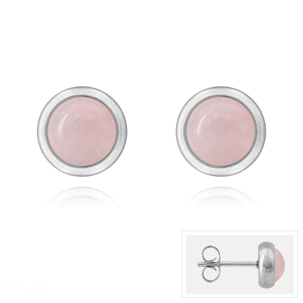 Quartz Rose - Boucles d'Oreilles