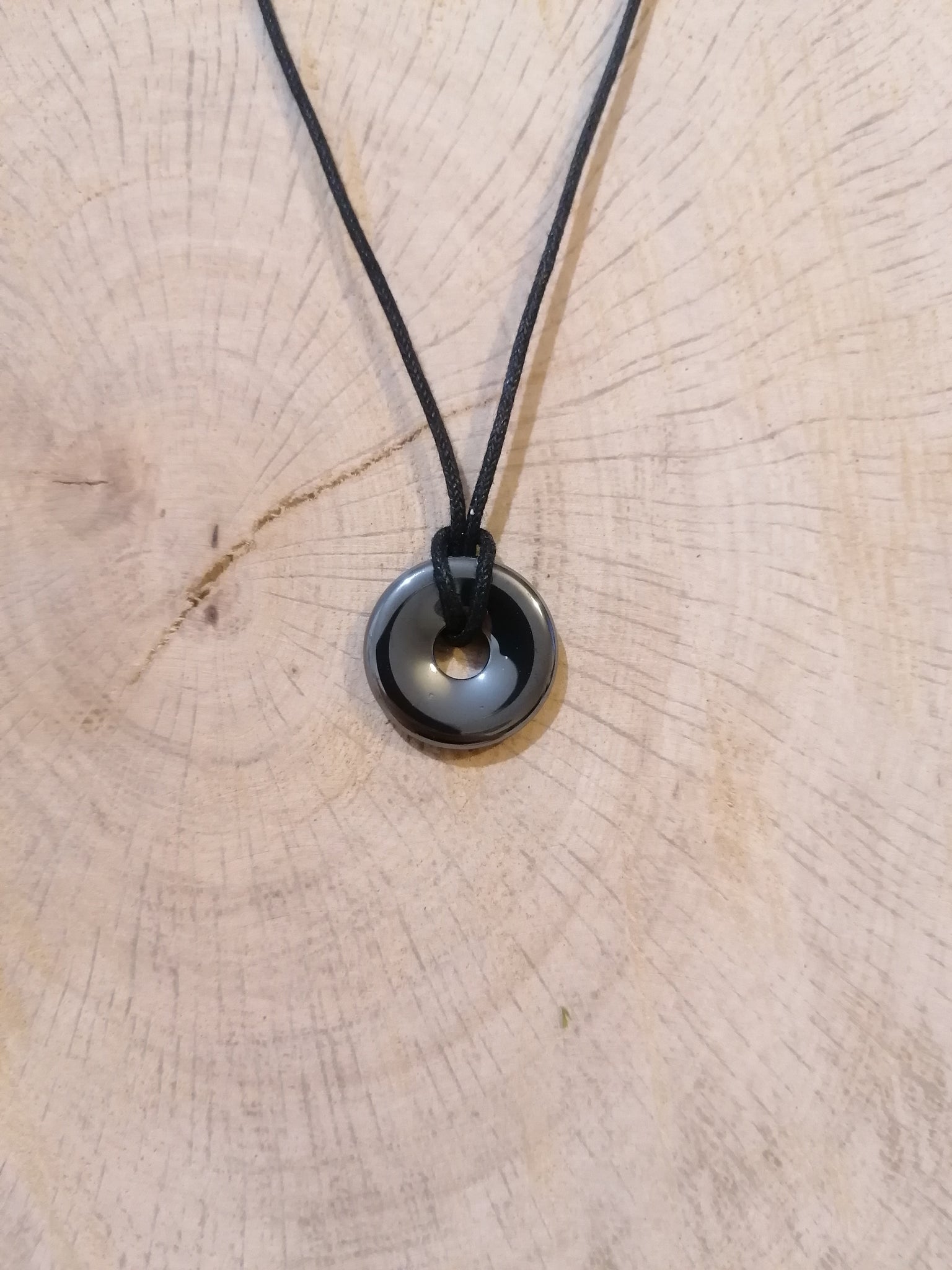 Hématite- Pendentif Donut