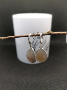 Agate Grise - Boucles d'Oreilles