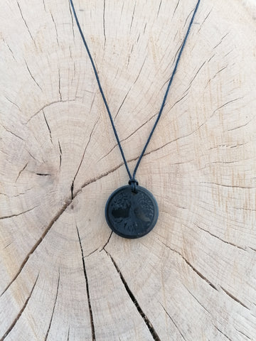 Shungite Arbre de Vie - Collier en cordon