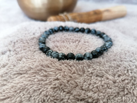 Obsidienne Flocon de neige - Bracelet