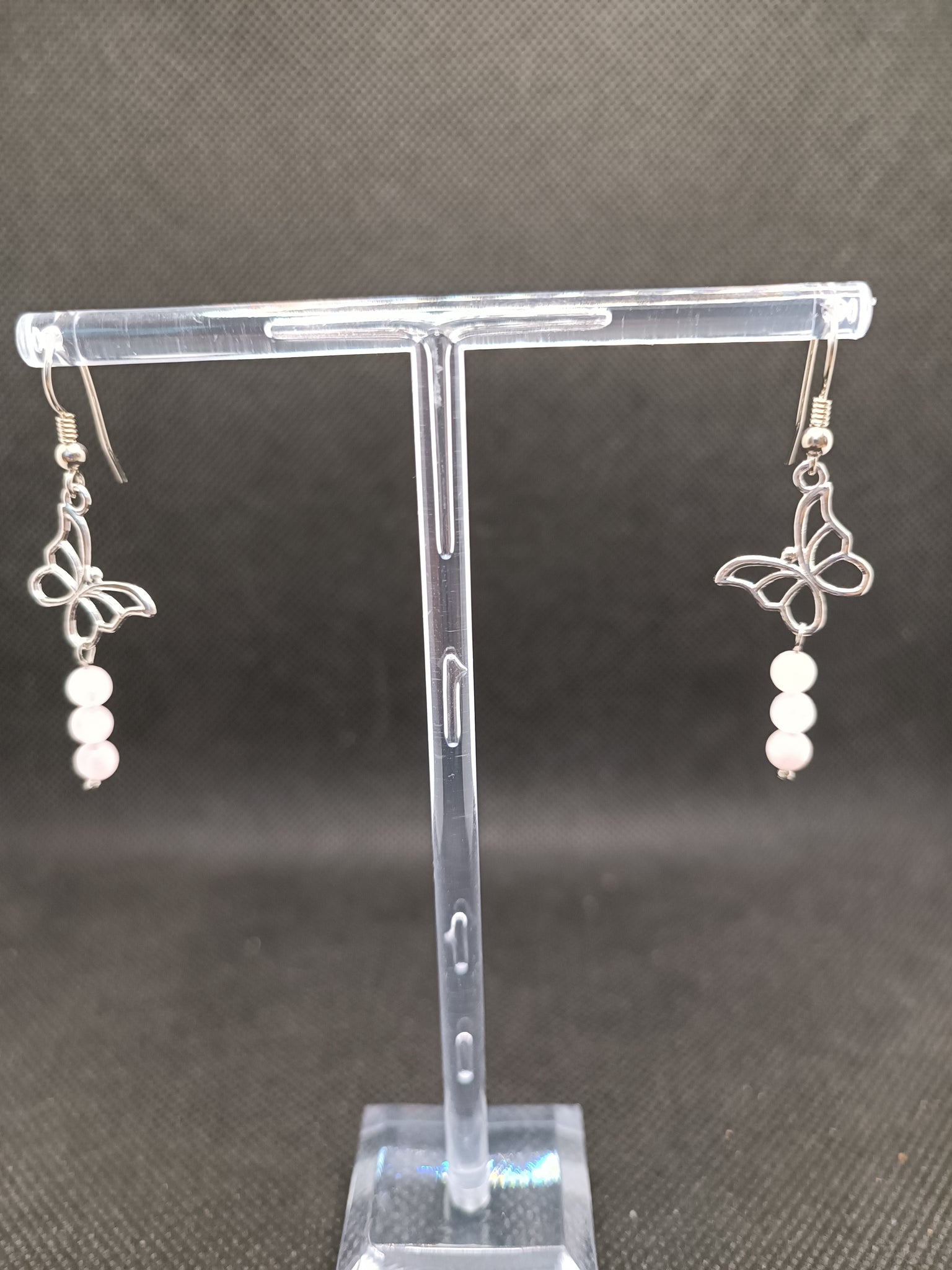 Quartz Rose - Boucles D'Oreilles